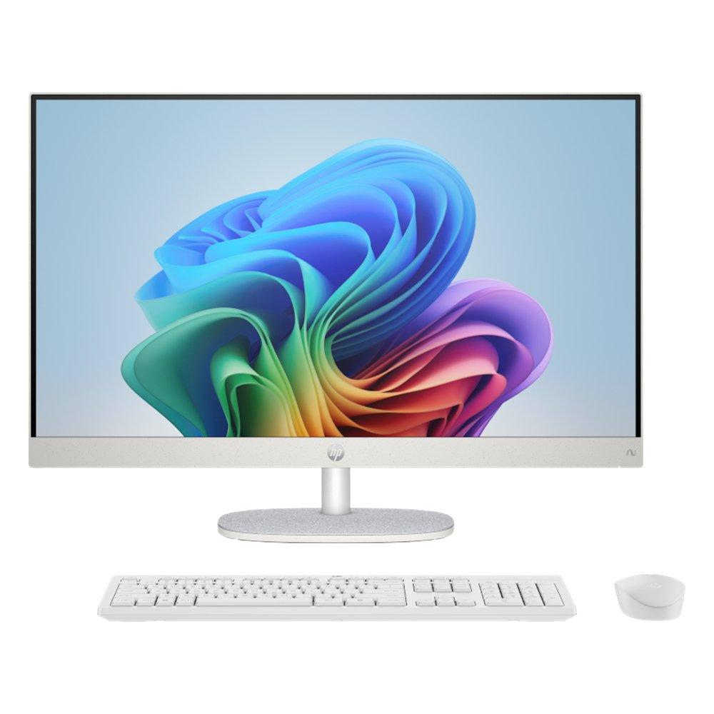HP All-in-One Desktop, AMD Ryzen AI 5, 16GB RAM, 512GB SSD, AMD Radeon Graphics, 23.8” FHD, Windows 11, 24-CT2000NE - White