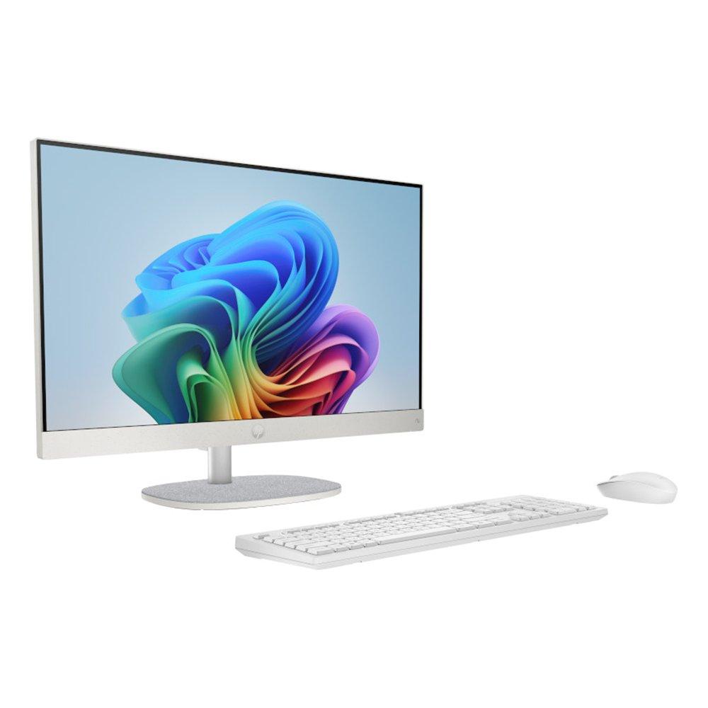 HP All-in-One Desktop, AMD Ryzen AI 5, 16GB RAM, 512GB SSD, AMD Radeon Graphics, 23.8” FHD, Windows 11, 24-CT2000NE - White