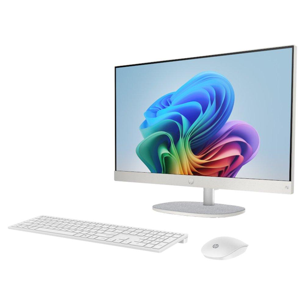 HP All-in-One Desktop, AMD Ryzen AI 5, 16GB RAM, 512GB SSD, AMD Radeon Graphics, 23.8” FHD, Windows 11, 24-CT2000NE - White
