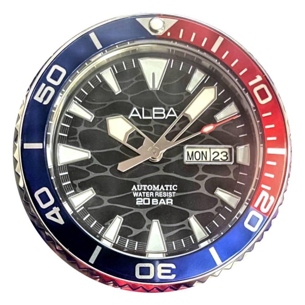 Alba Mechanical Watch for Men, Analog, 43mm, Stainless Steel Strap, A3B017X1 - Silver