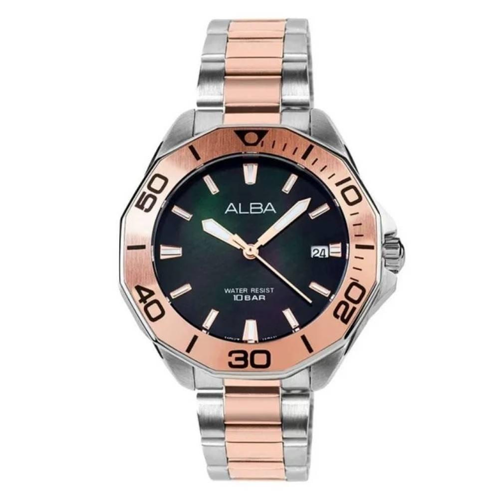 Alba Mechanical Watch for Women, Analog, 36mm, Stainless Steel Strap, AG8P19X1 Two Tone