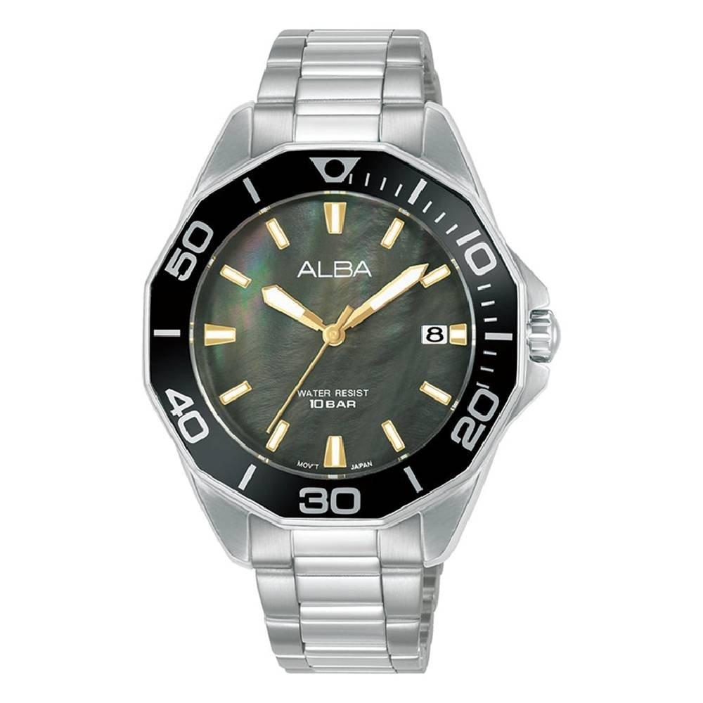 Alba Mechanical Watch for Women, Analog, 36mm, Stainless Steel Strap, AG8P23X1 - Silver