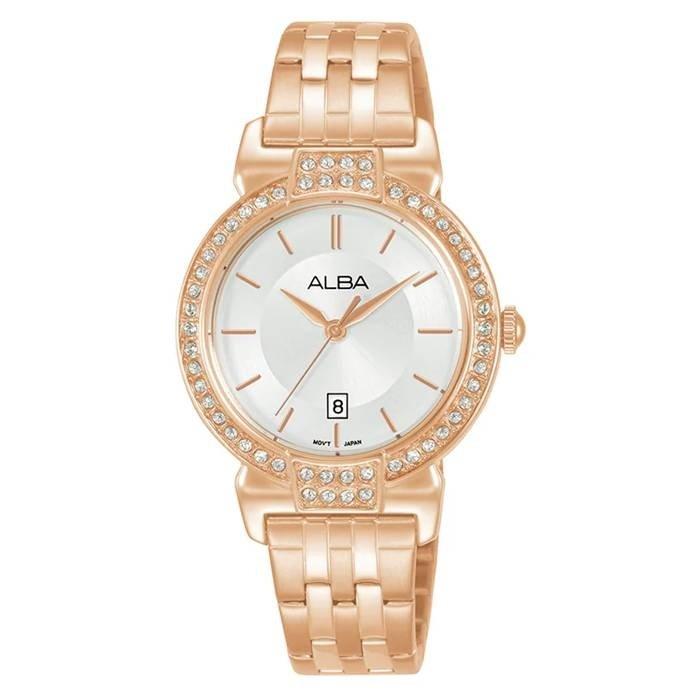 Alba 30mm Fashion Watch for Women, Analog, Stainless steel Band, AH7CZ4X1- Rose Gold