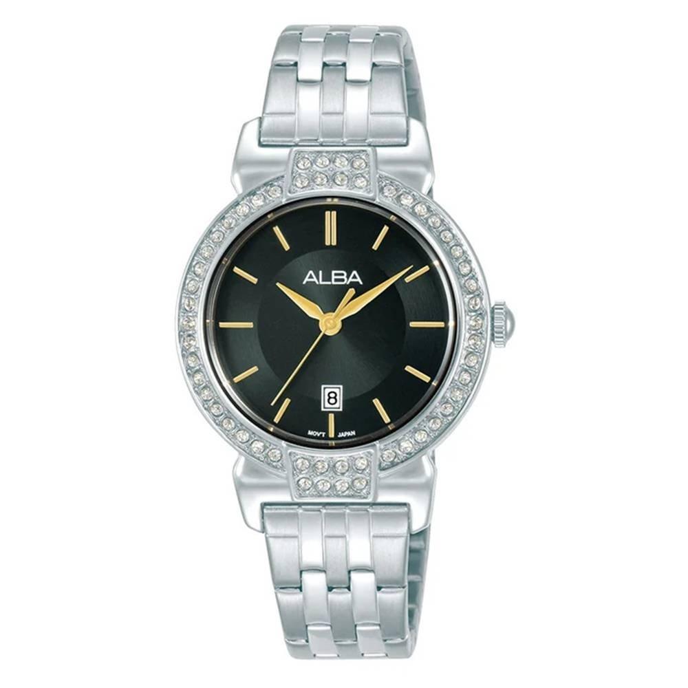 Alba 30mm Fashion Watch for Women, Analog, Stainless steel Band, AH7DA3X1- Silver