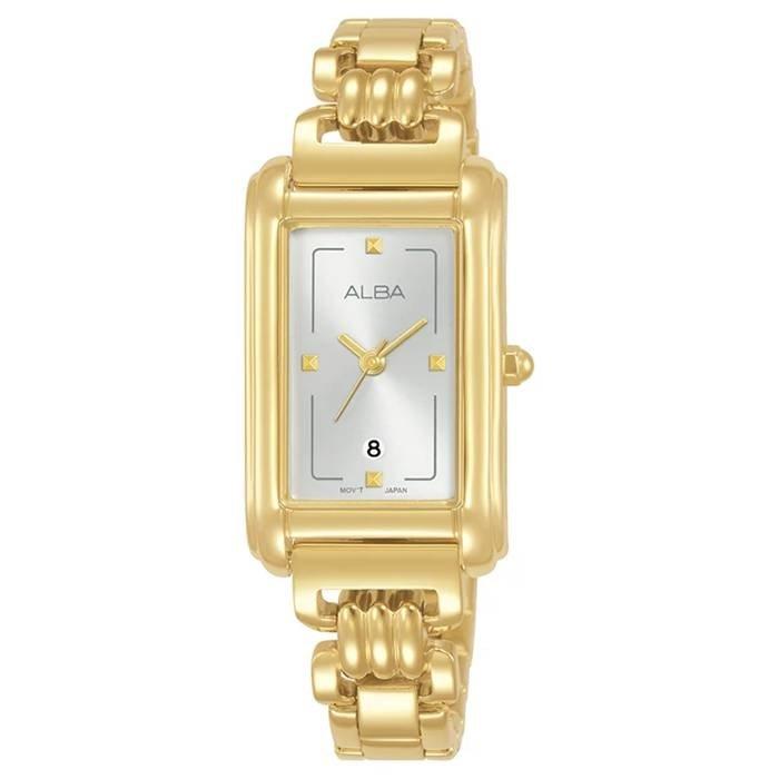 Alba 34mm Fashion Watch for Women, Analog, Stainless steel Band, AH7DB0X1- Gold