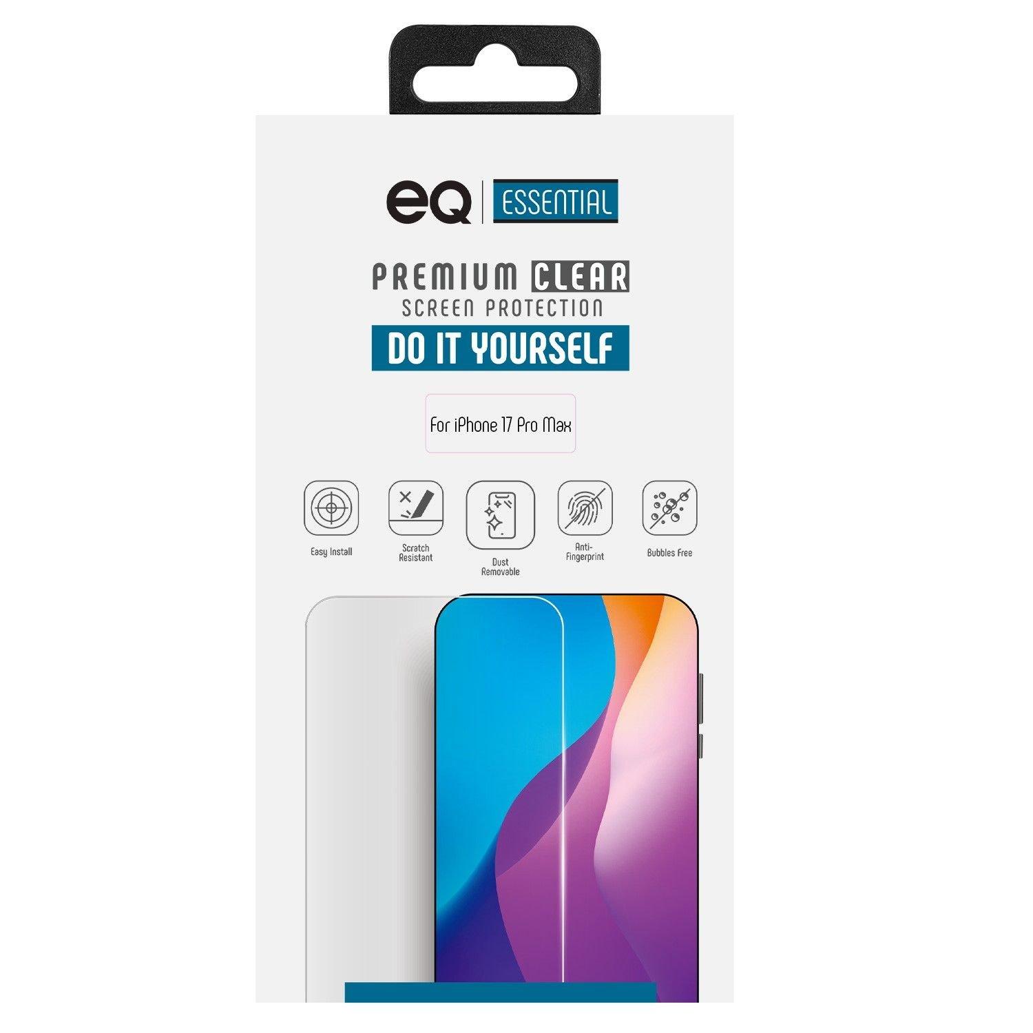 شاشة حماية لهاتف ايفون17 برو ماكس  من إي كيو– شفاف