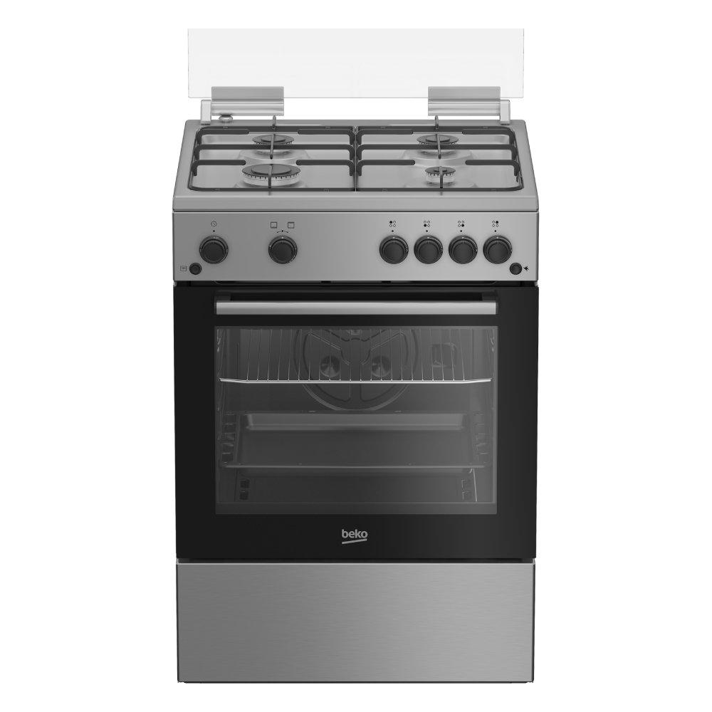 Beko 4 Burners Gas Cooker, 60x60cm, FBG62110SSL - Silver