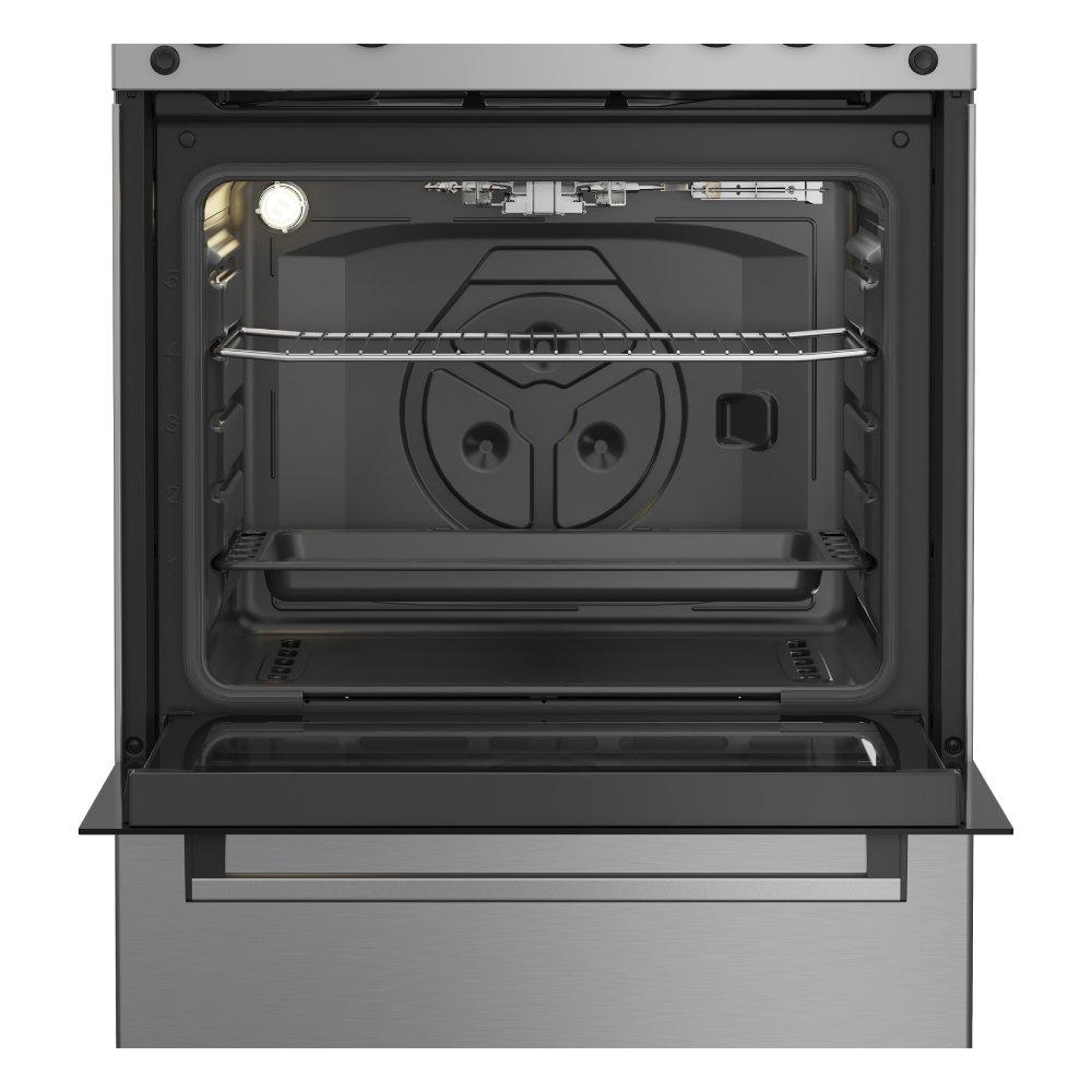 Beko 4 Burners Gas Cooker, 60x60cm, FBG62110SSL - Silver