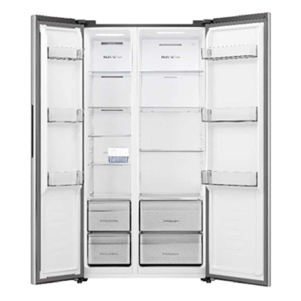 Hisense Side By Side Refrigerator, 550L, 19.7CFT, RS3P725NAI - Inox 