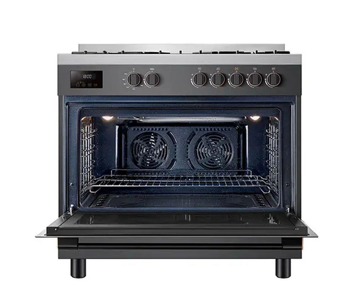 Toshiba 5 Burner Gas Cooking Range, RQ1-90MG5GE(GR) - Black