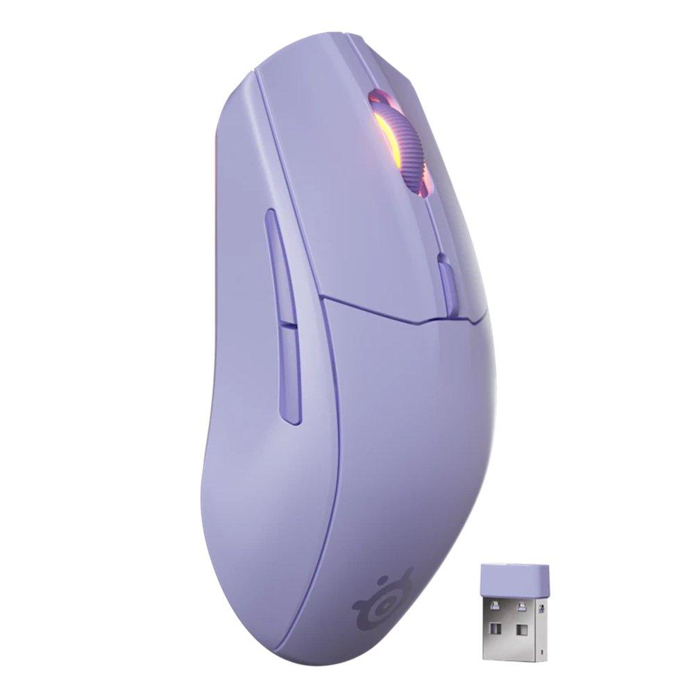 SteelSeries Rival 3 Gen 2 Wireless Gaming Mouse, 62525 - Purple