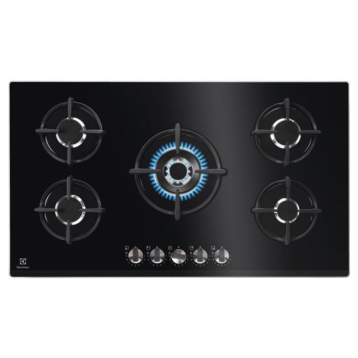 Electrolux 90cm UltimateTaste 700 Built-in Gas Hob, 5 Burners, KGG95376K - Black