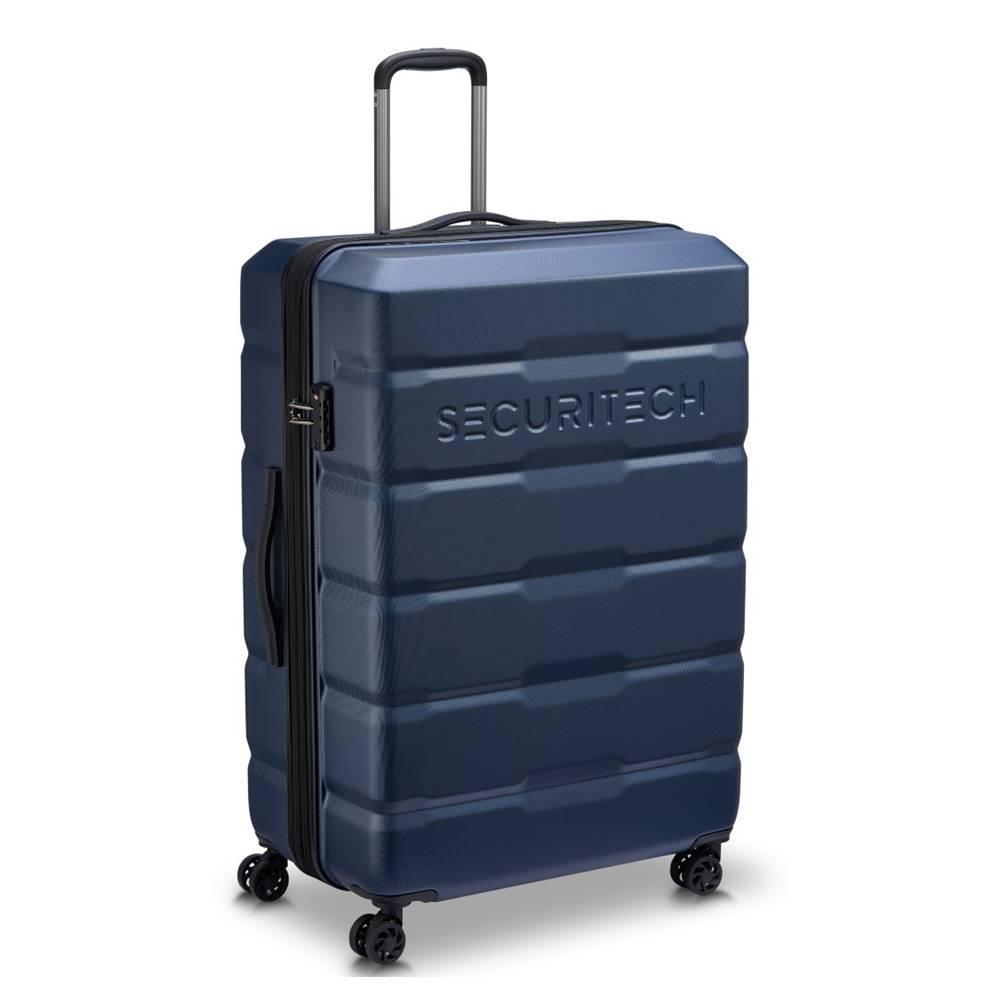 Delsey Citadel 82cm 4 Wheel Hard Luggage, 400583102 - Blue & Black