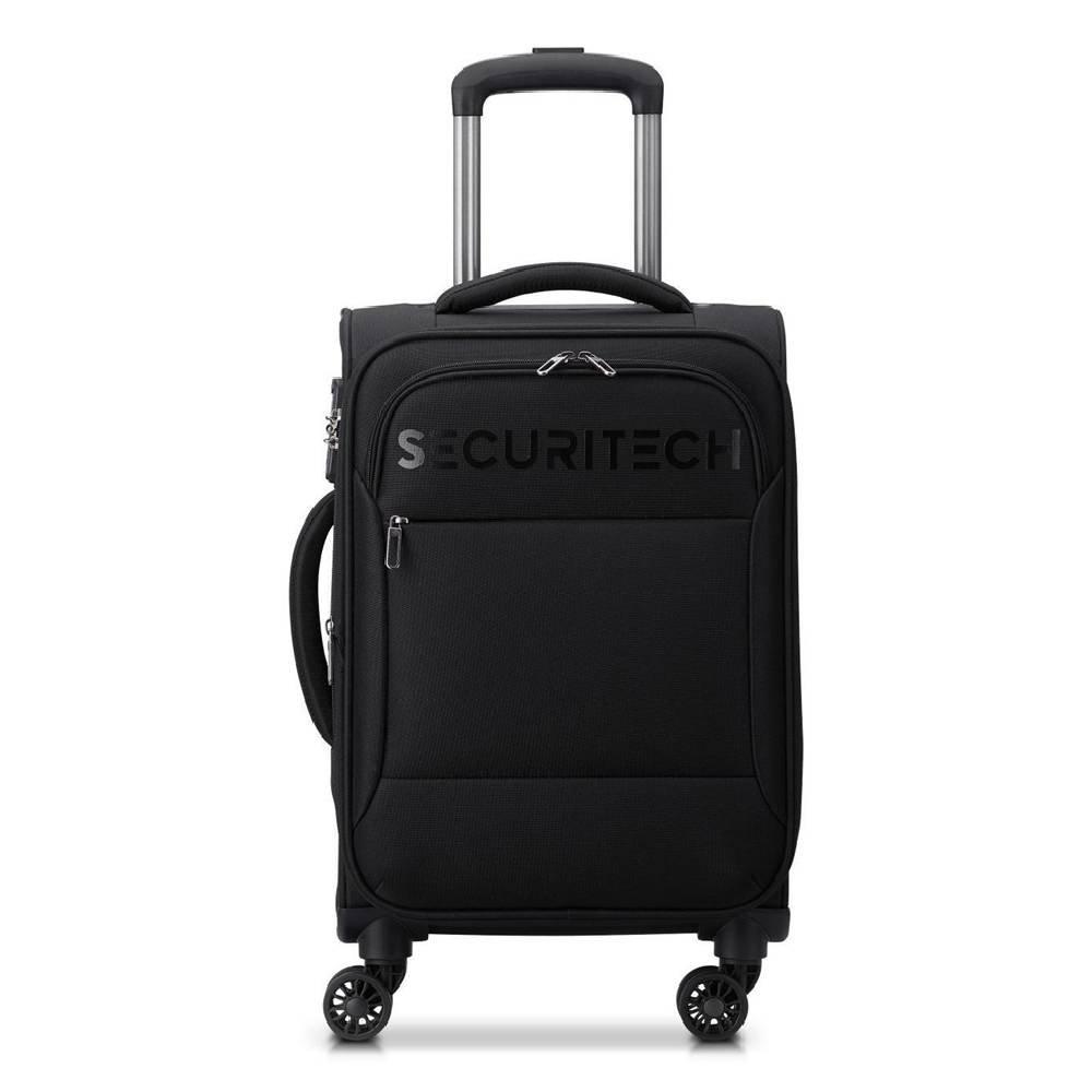 Delsey Vanguard 55cm 4 Wheel Soft Luggage, 400380100– Black