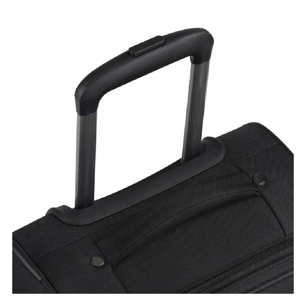 Delsey Vanguard 55cm 4 Wheel Soft Luggage, 400380100– Black