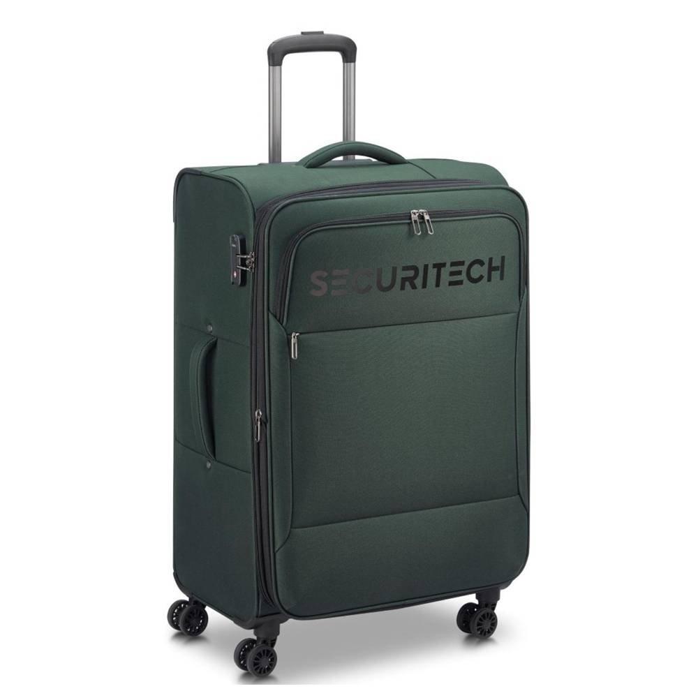 Delsey Vanguard 82cm 4 Wheel Soft Luggage, 400383103- Khaki