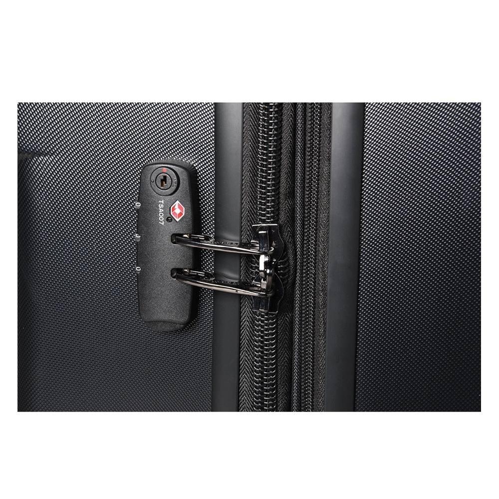 DELSEY Depart 71cm Hard Luggage Expandable 4 Wheel Check, 00314582000 X9– Black