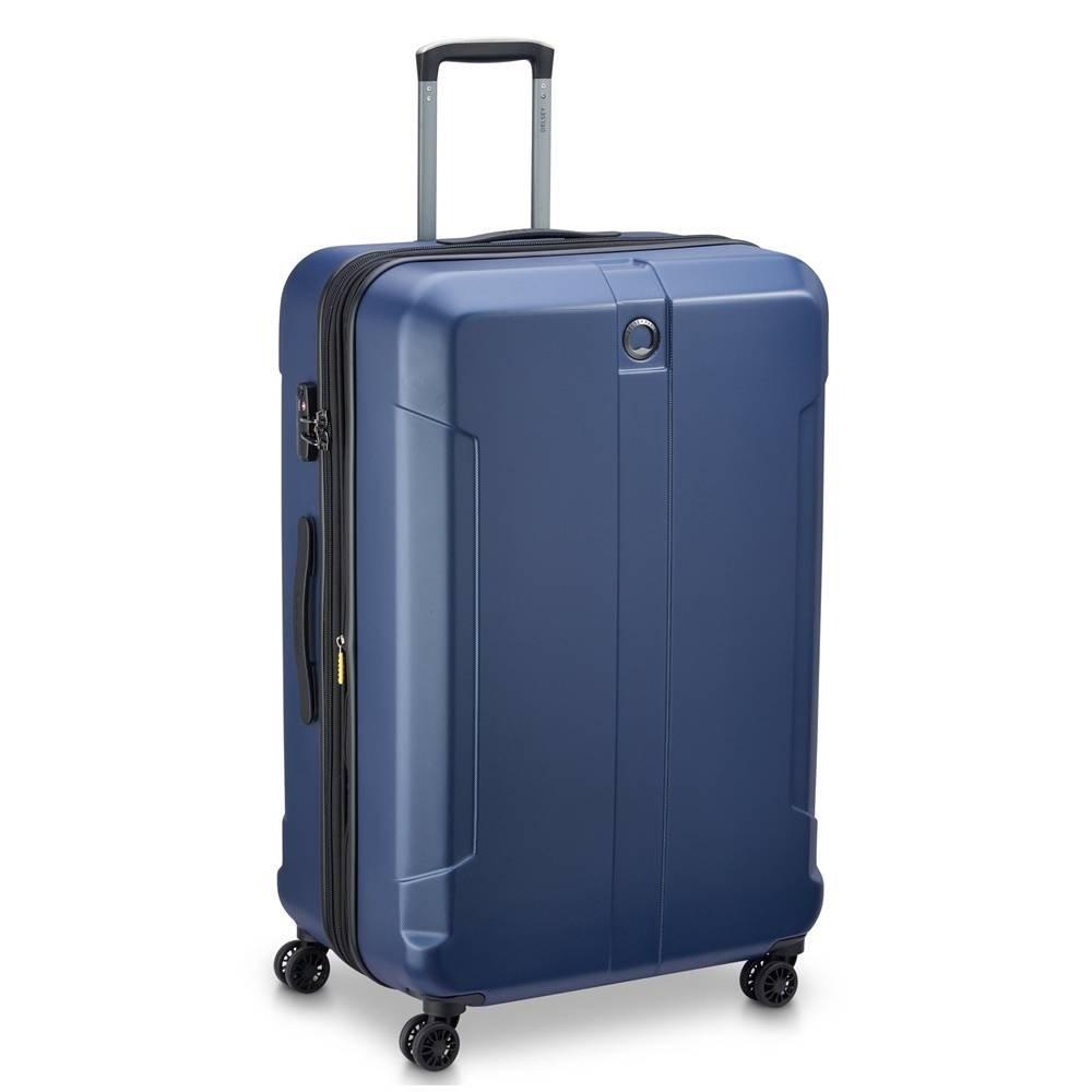 DELSEY Depart 71cm Hard Luggage Expandable 4 Wheel Check, 00314582022 X9 – Navy