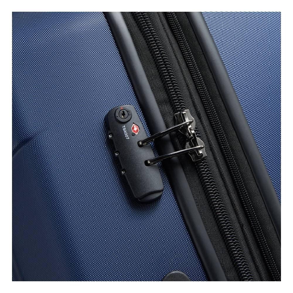 DELSEY Depart 71cm Hard Luggage Expandable 4 Wheel Check, 00314582022 X9 – Navy