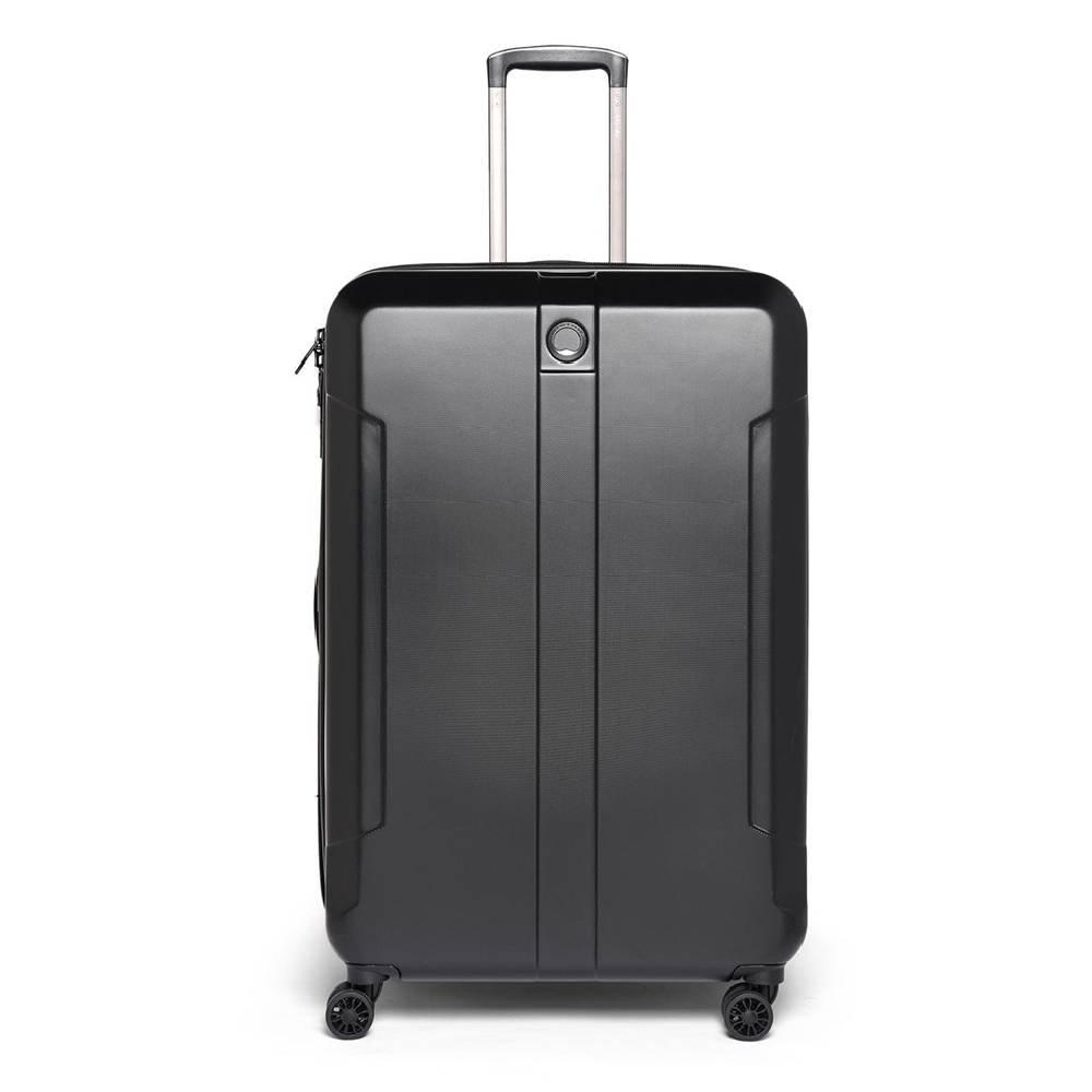 DELSEY Depart 81cm Hard Luggage Expandable 4 Wheel Check, 00314583000 X9 – Black