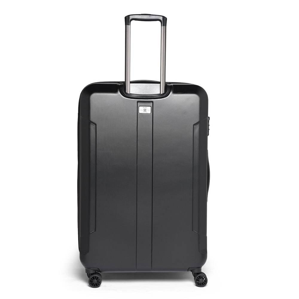 DELSEY Depart 81cm Hard Luggage Expandable 4 Wheel Check, 00314583000 X9 – Black