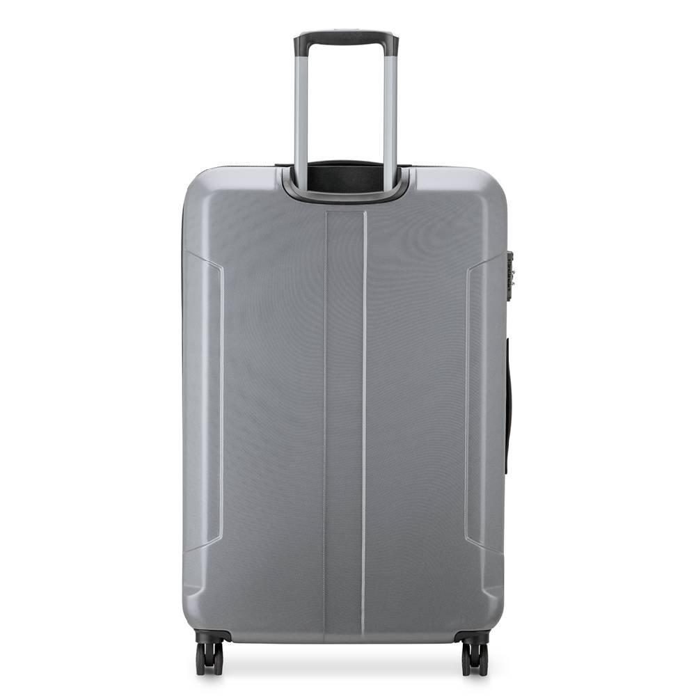 DELSEY Depart 81cm Hard Luggage Expandable 4 Wheel Check, 00314583001 X9 - Grey