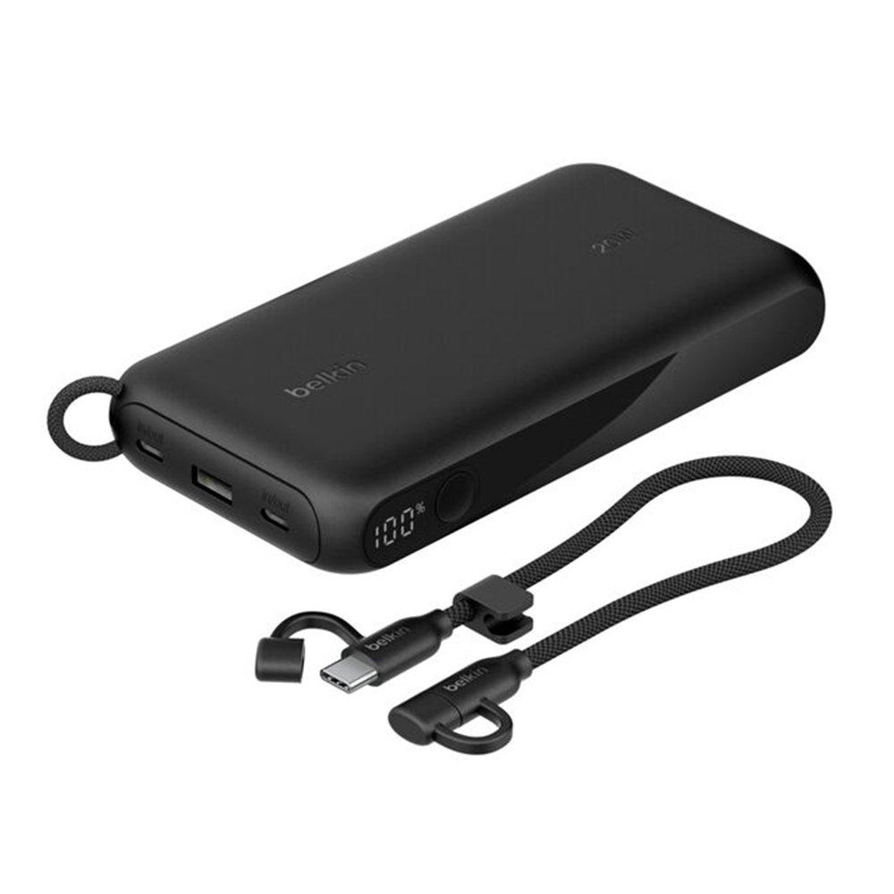 Belkin 20K Power Bank with USB-C Cable, BPB028HQBK - Black