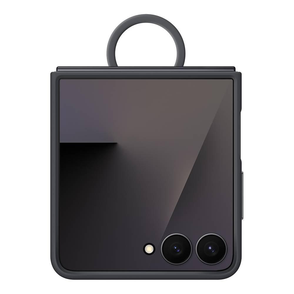 Samsung Silicone Case with Ring for Galaxy Z Flip7 - Black 
