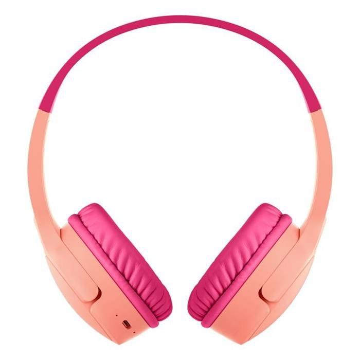Belkin SoundForm Mini Wireless On-Ear Kids Headphones - Pink