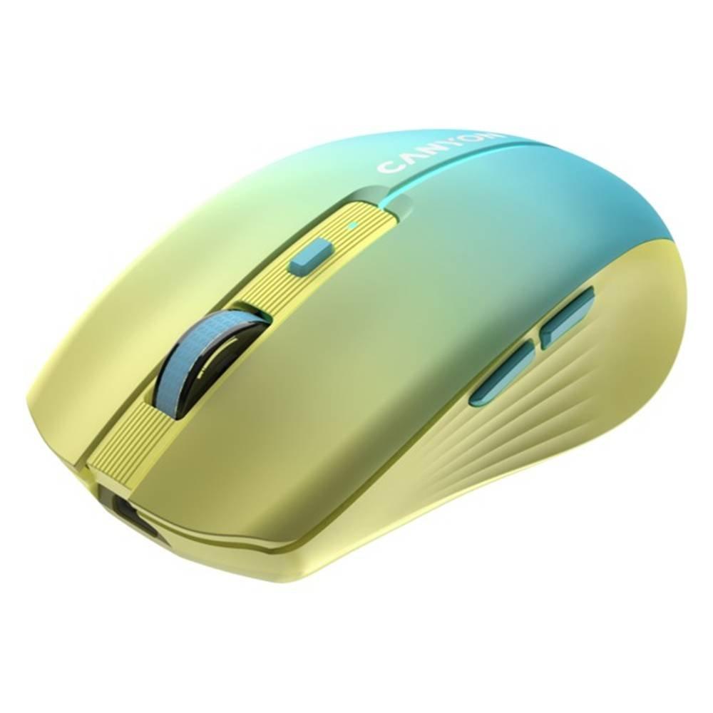 Canyon Rechargeable Wireless Mouse, CNS-CMSW44UA - Yellow\Blue