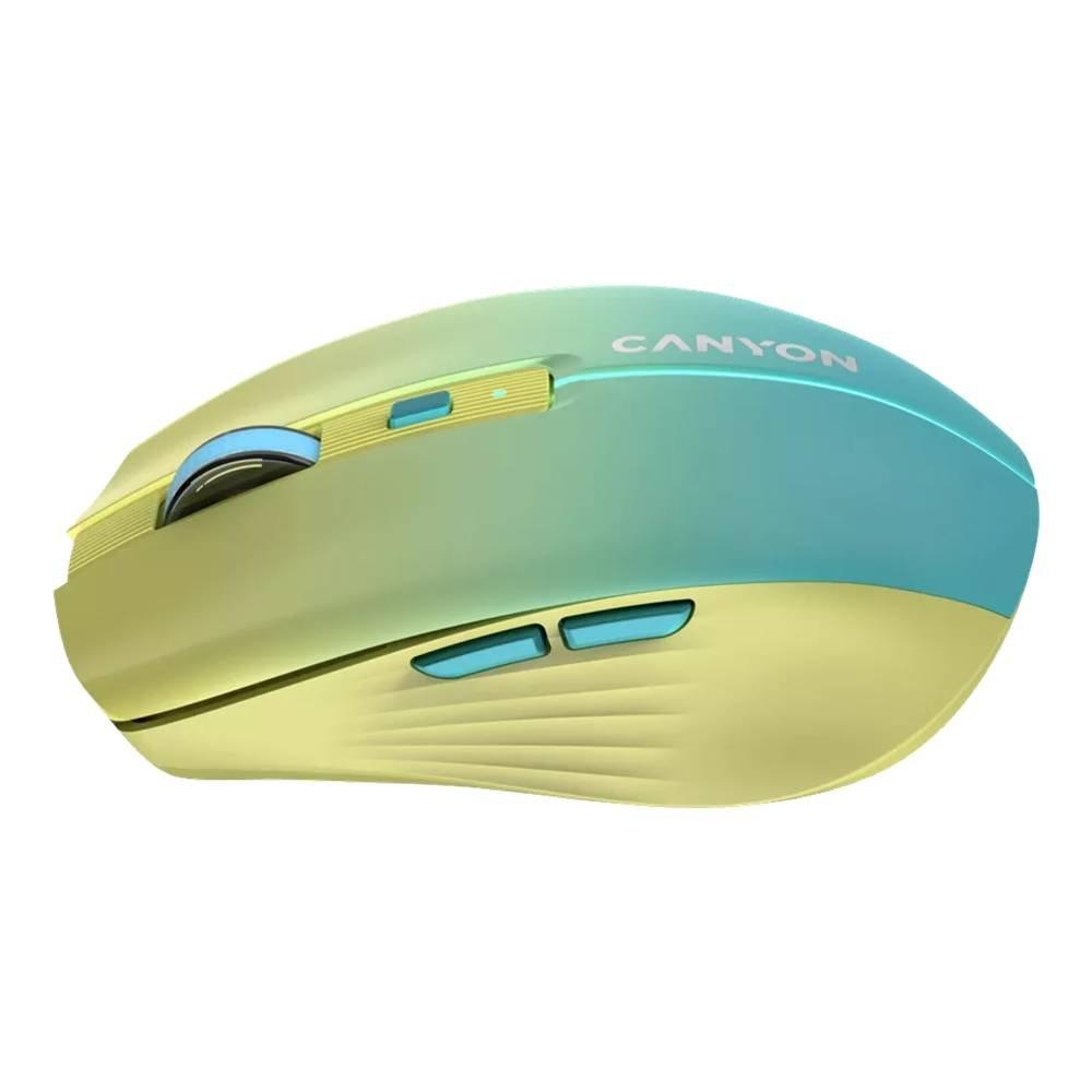 Canyon Rechargeable Wireless Mouse, CNS-CMSW44UA - Yellow\Blue