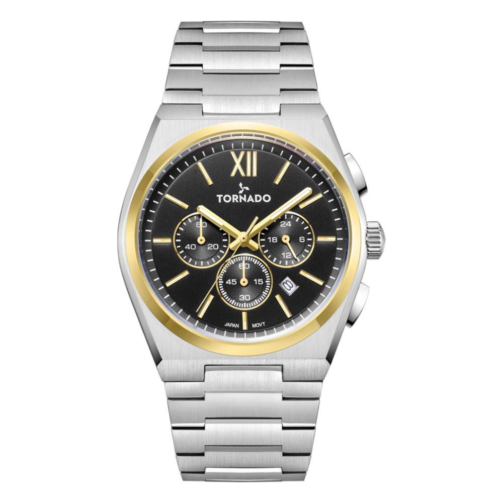 Toronado Watch For Men 44.5mm Silver Strap T24105-TBSB Silver/Gold