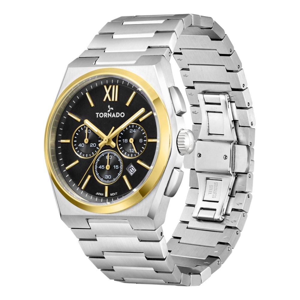 Toronado Watch For Men 44.5mm Silver Strap T24105-TBSB Silver/Gold