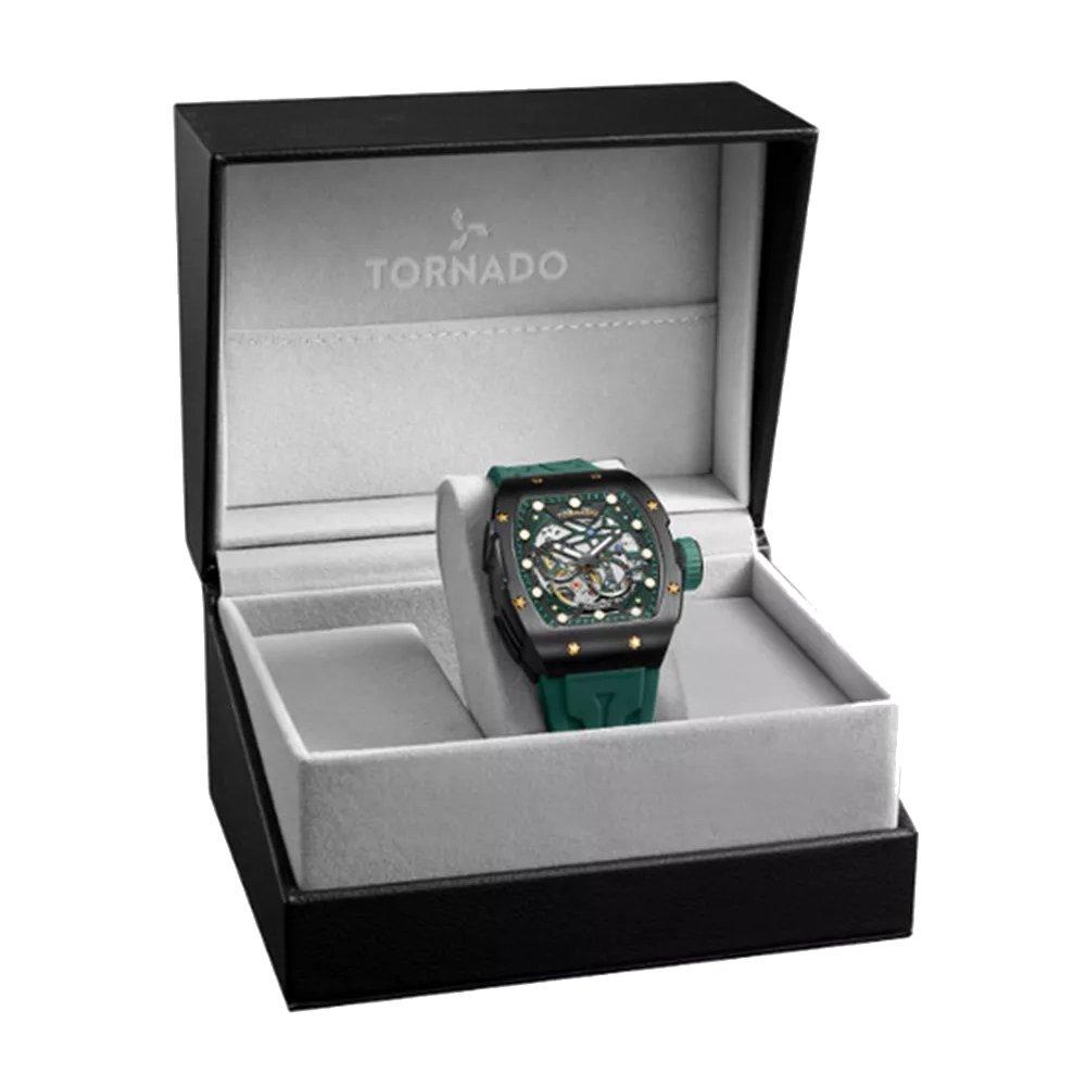 Toronado Watch For Men 38.5mm Green Strap T24302-BSHB Black