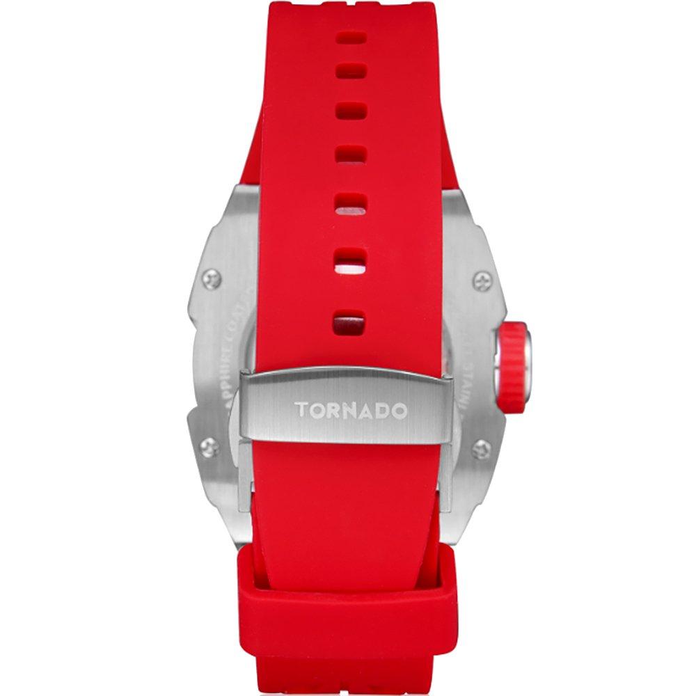 Toronado Watch For Men 38.5mm Red Strap T24302-SSRB Silver