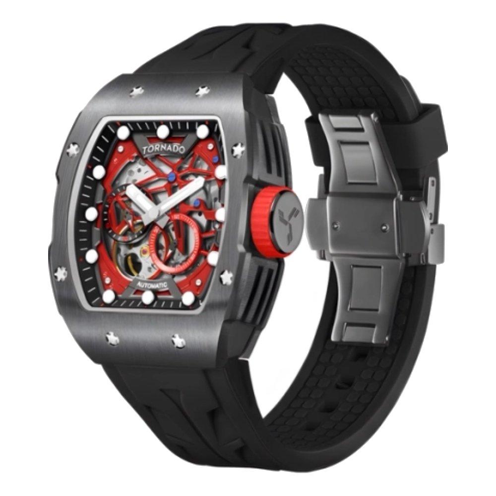 ساعة تورونادو رجالي 38.5 ملم سوار أسود T24302-XSBB أسود