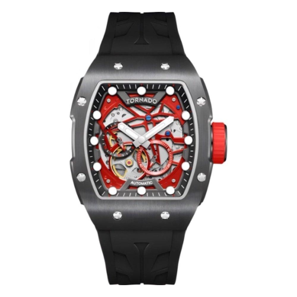 ساعة تورونادو رجالي 38.5 ملم سوار أسود T24302-XSBB أسود