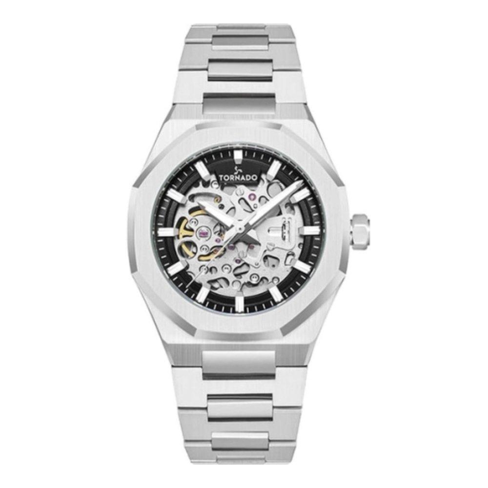 ساعة تورونادو رجالي 41 ملم سوار فضي T24303-SBSB فضي
