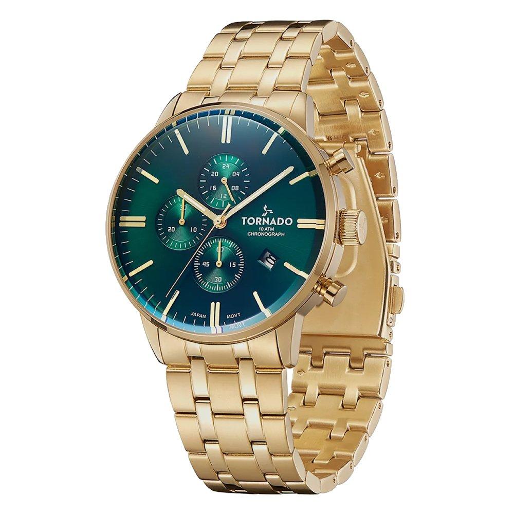 Toronado Watch For Men 43mm Gold Strap T6102-GBGH Gold