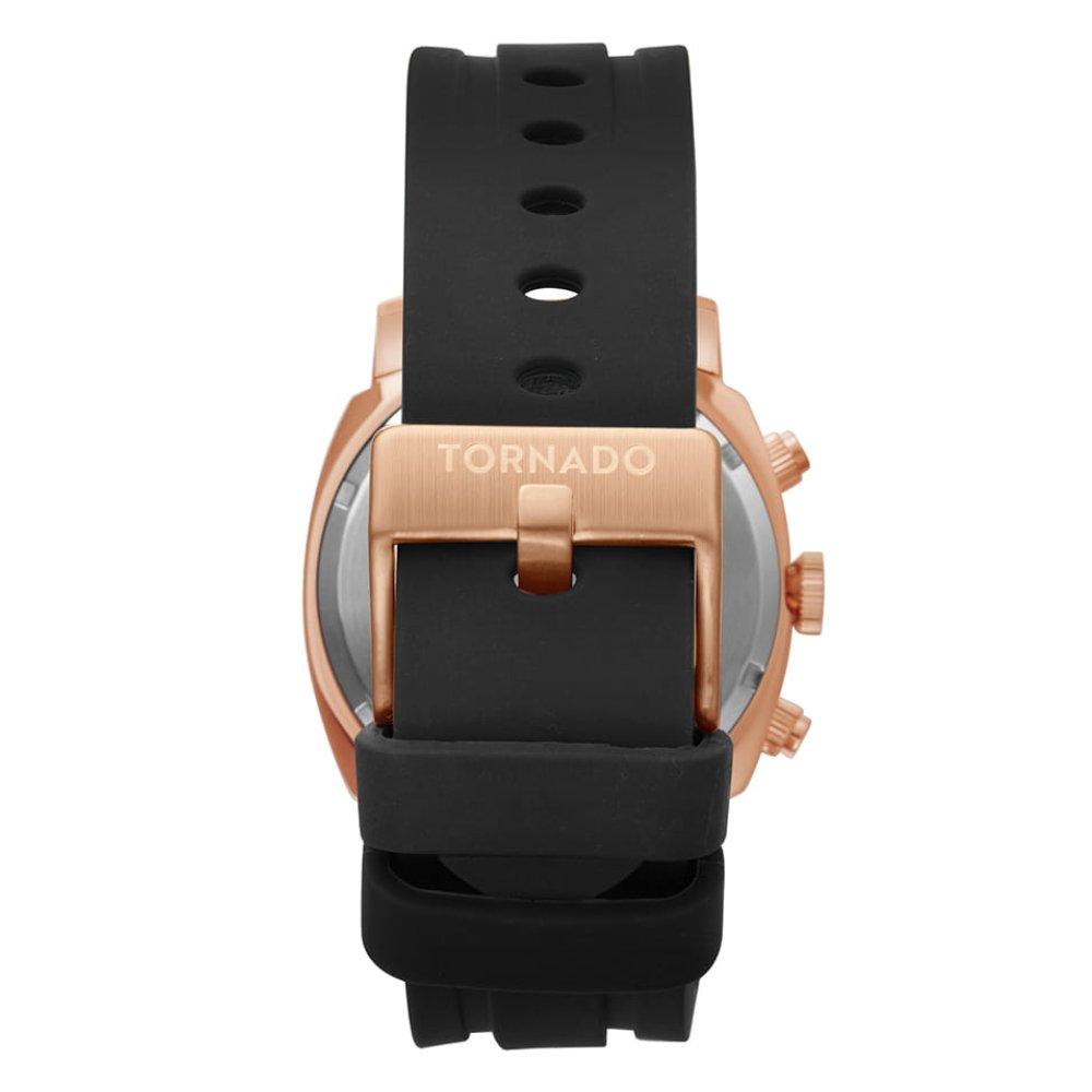 Toronado Watch For Men 43mm Black Strap T9102-KSBN Rose Gold