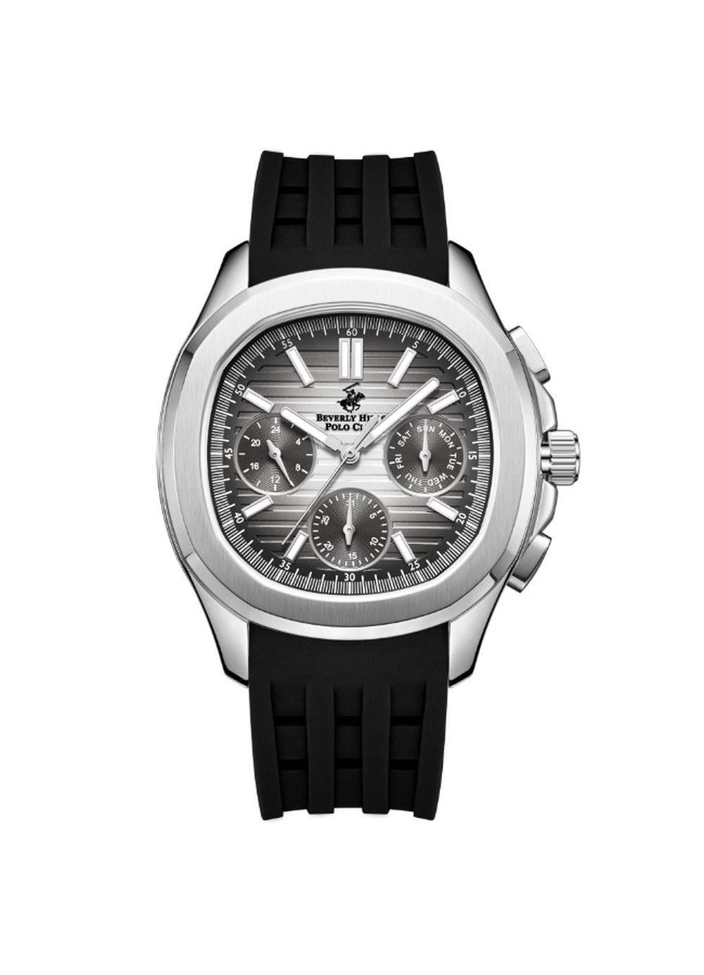 Beverly Hills Polo Men's Watch, Multifunction, Metal Strap, 42mm, BHPC-BP3211X.351 - Black