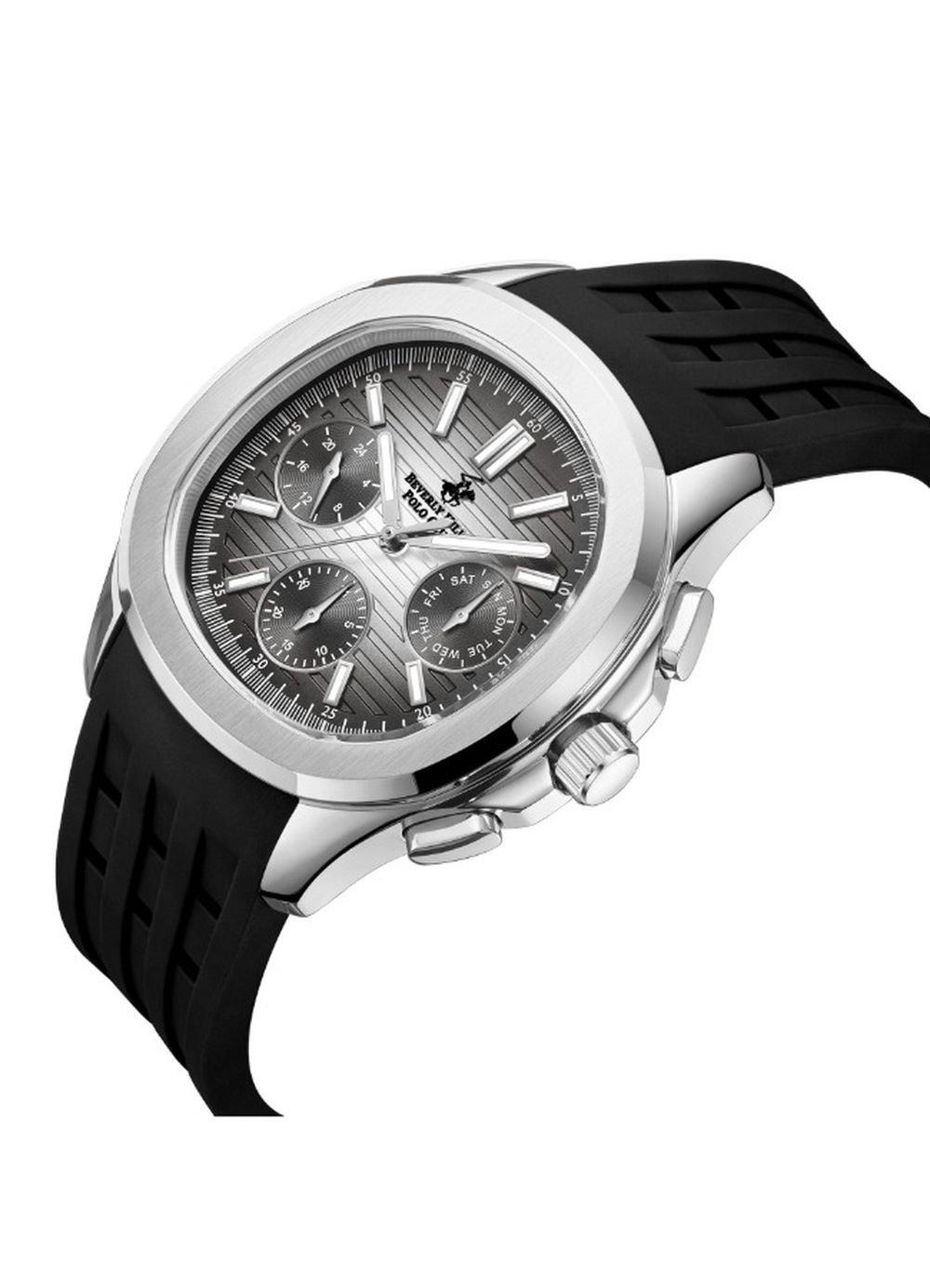 Beverly Hills Polo Men's Watch, Multifunction, Metal Strap, 42mm, BHPC-BP3211X.351 - Black