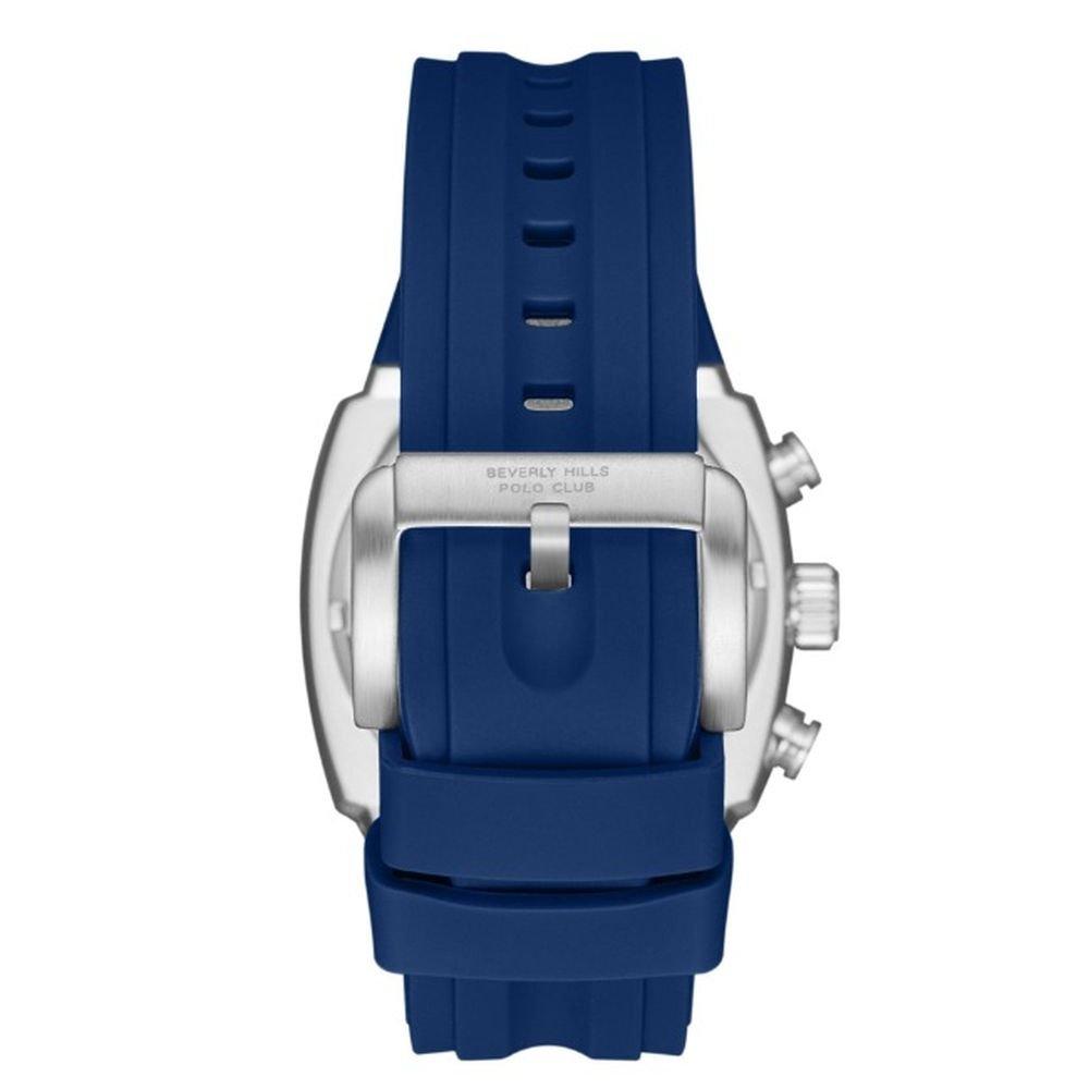 ساعة رجالية بيفرلي هيلز بولو حزام سيليكون 22 ملم BP3778X.339 أزرق