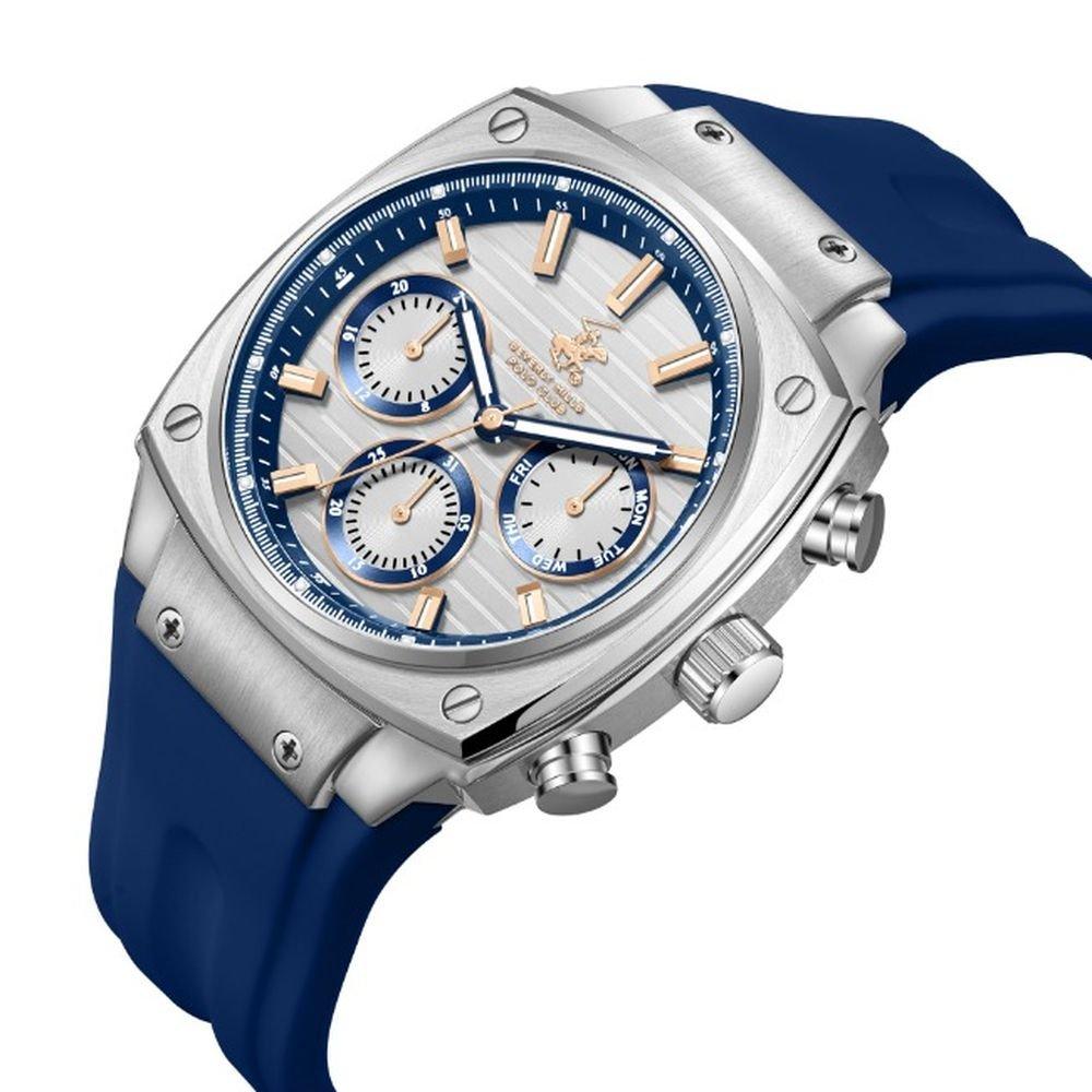 ساعة رجالية بيفرلي هيلز بولو حزام سيليكون 22 ملم BP3778X.339 أزرق