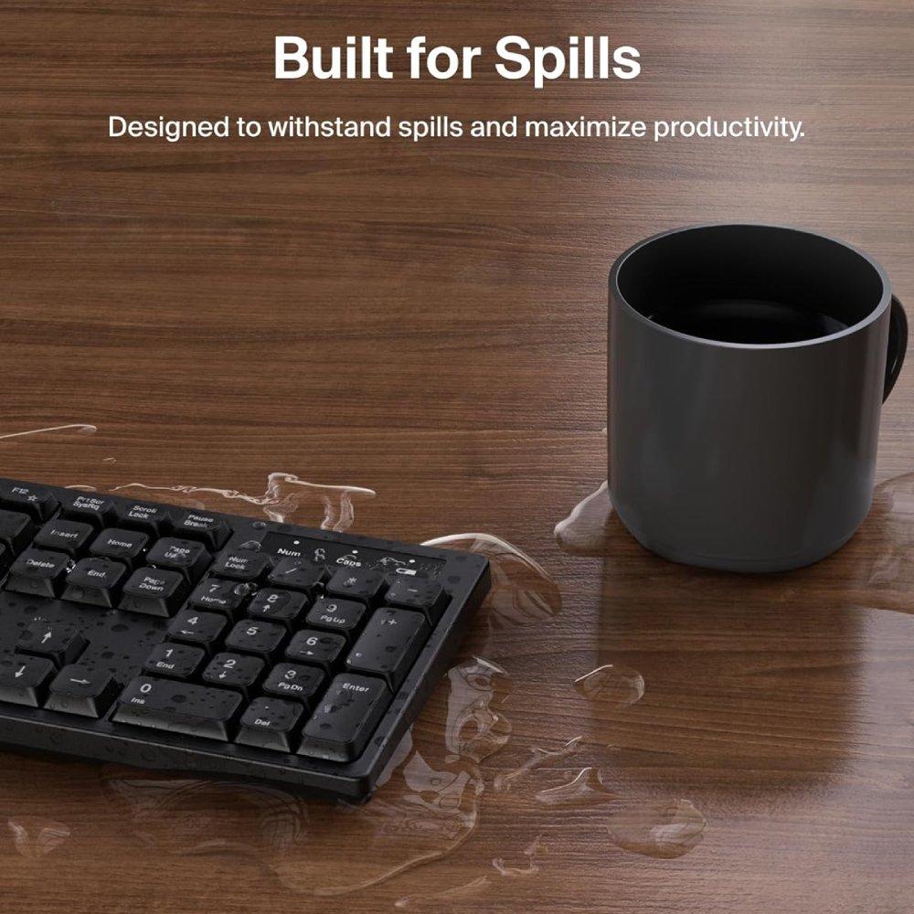 Belkin Wireless Keyboard and Mouse with USB-A Receiver BBZ010AR Black