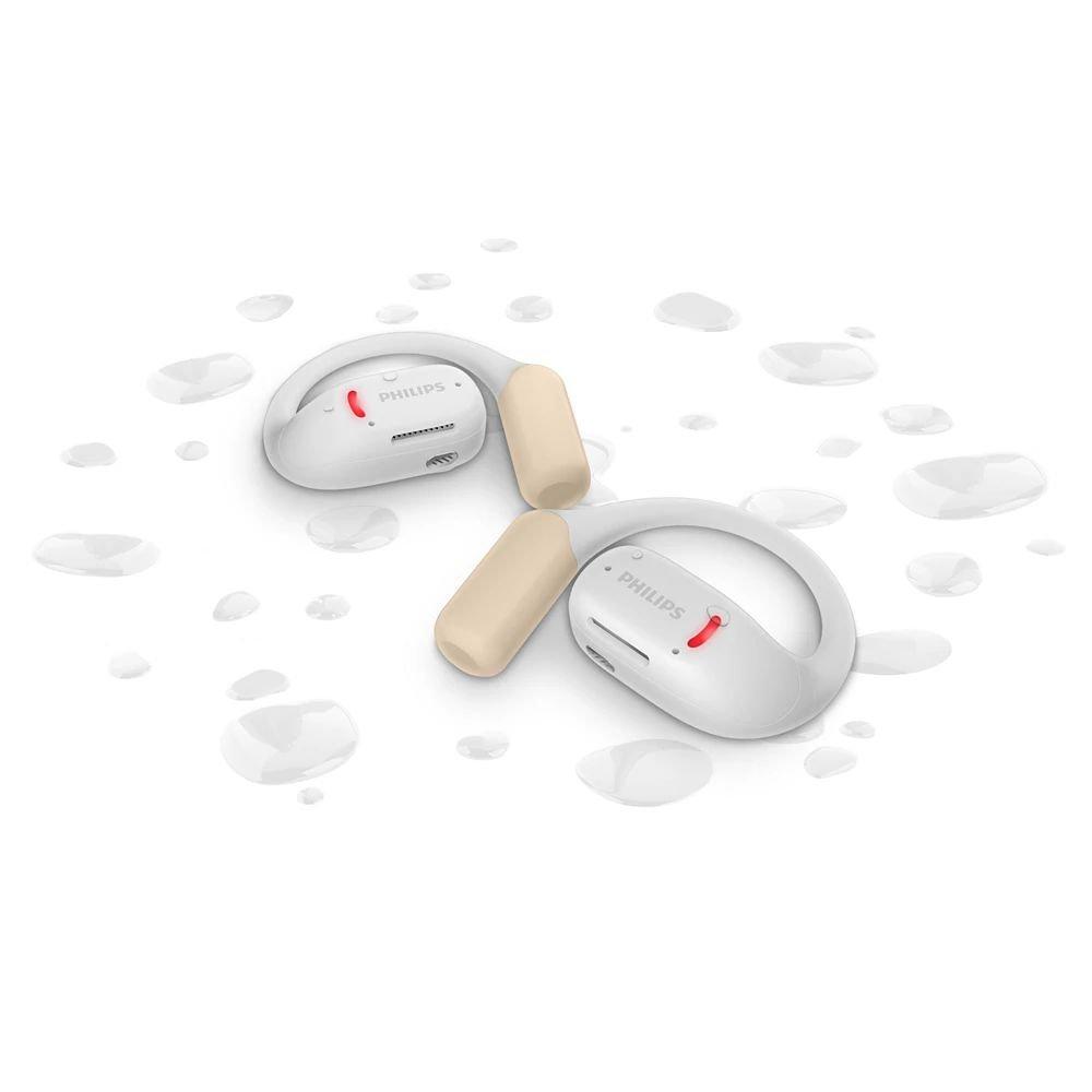 سماعات رأس رياضية فيليبس سلسلة 6000 مفتوحة الأذن لاسلكية بالكامل، بلوتوث، TAA6709WT/97 – أبيض