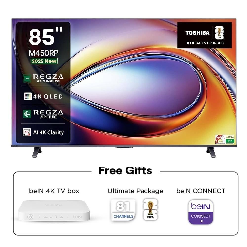 TOSHIBA 85 inches M450RP Series 4K Ultra HD Smart QLED TV, 85M450RP - Black