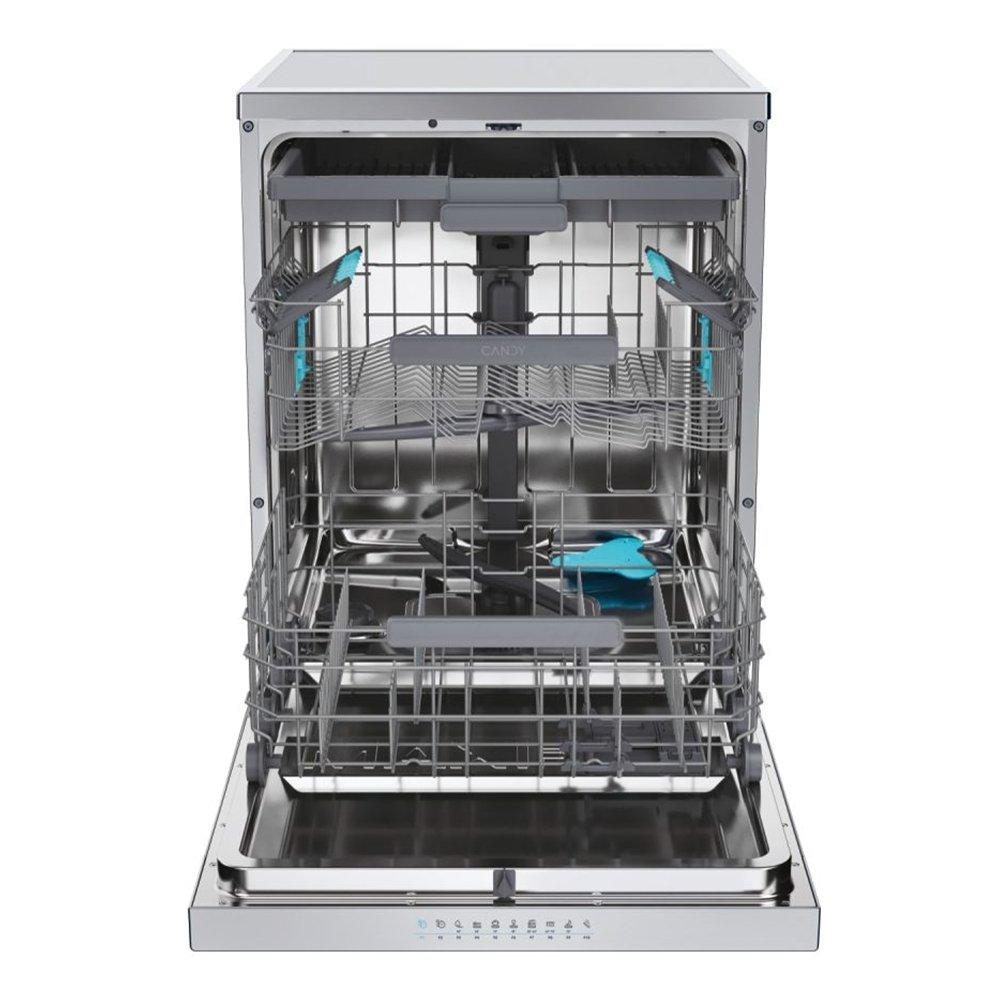 غسالة أطباق كاندي رابيدو، 16 إعداد، 10 برامج، CF 6C4S1PX-19 - ستانلس ستيل