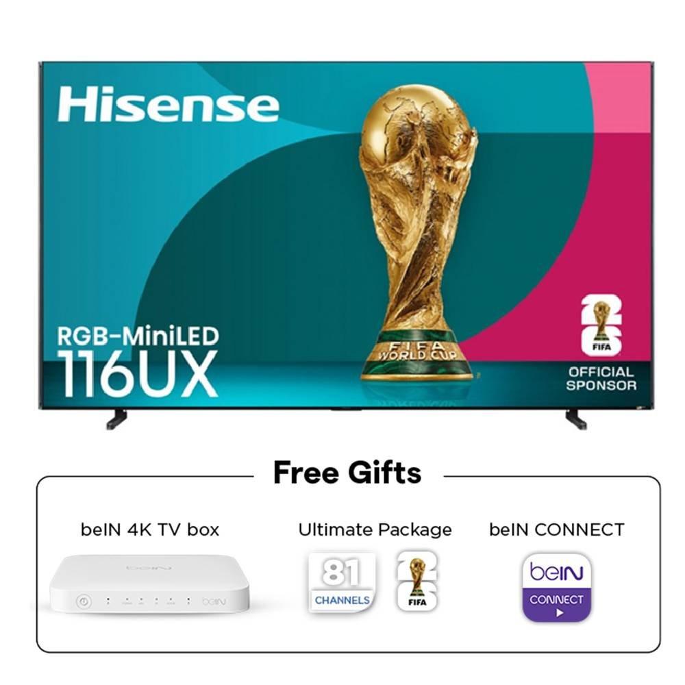 Hisense 116" 4K RGB Mini LED TV, 116UX - Black