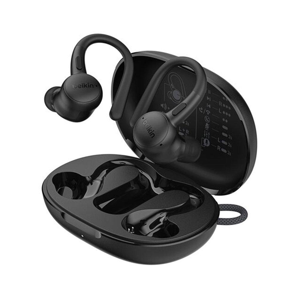 Belkin SoundForm ActiveFit True Wireless Earbuds, AUC016HQBK - Black